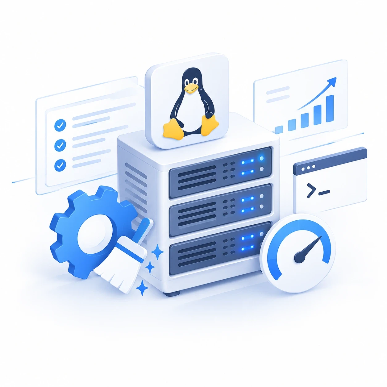 Professionelle Linux-Server Wartung, Bereinigung & Optimierung